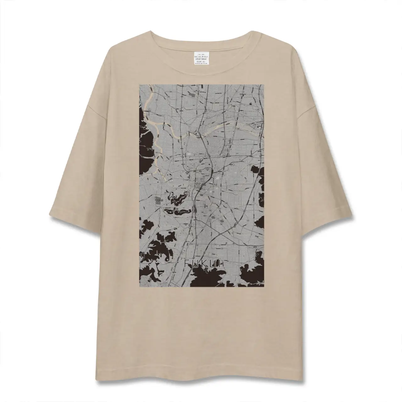 【福井（福井県）】地図柄ビッグシルエットTシャツ