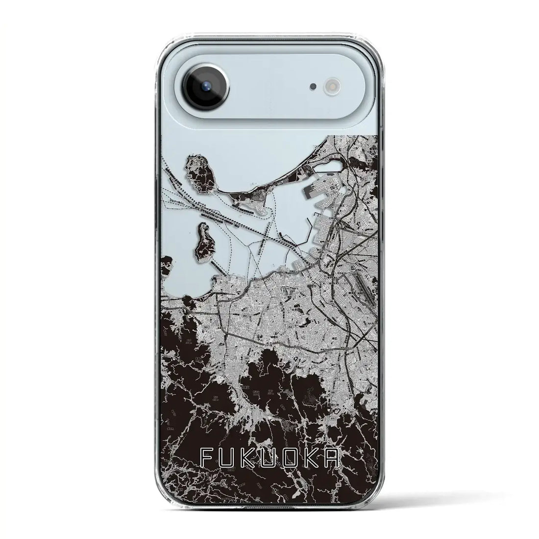 【福岡(福岡県)】地図柄iPhoneケース(クリアタイプ)
