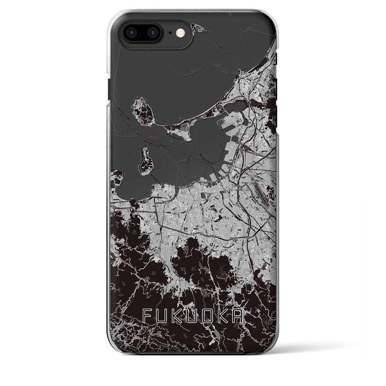【福岡（福岡県）】地図柄iPhoneケース（クリアタイプ）