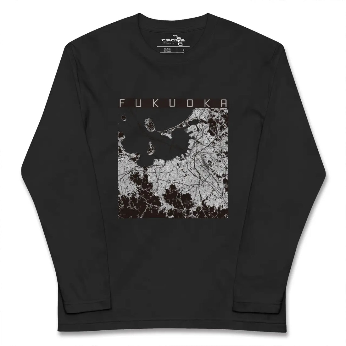 【福岡（福岡県）】地図柄ロングスリーブTシャツ
