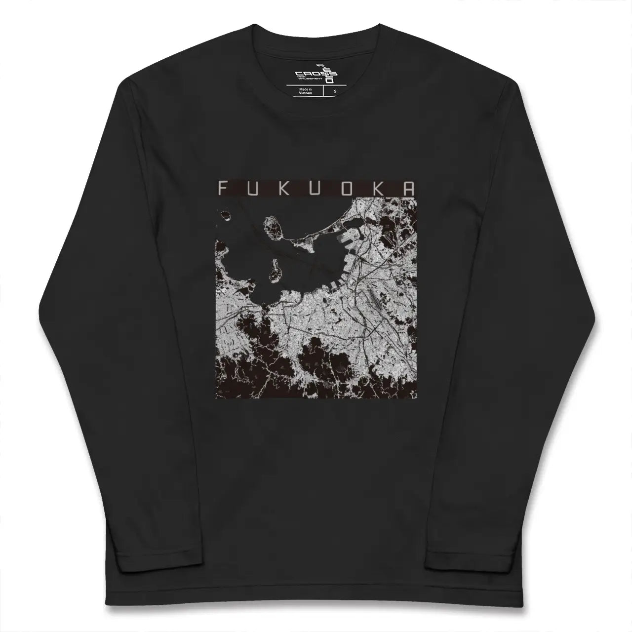 【福岡（福岡県）】地図柄ロングスリーブTシャツ