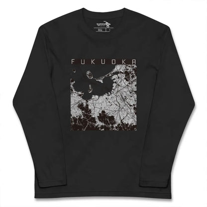 【福岡（福岡県）】地図柄ロングスリーブTシャツ