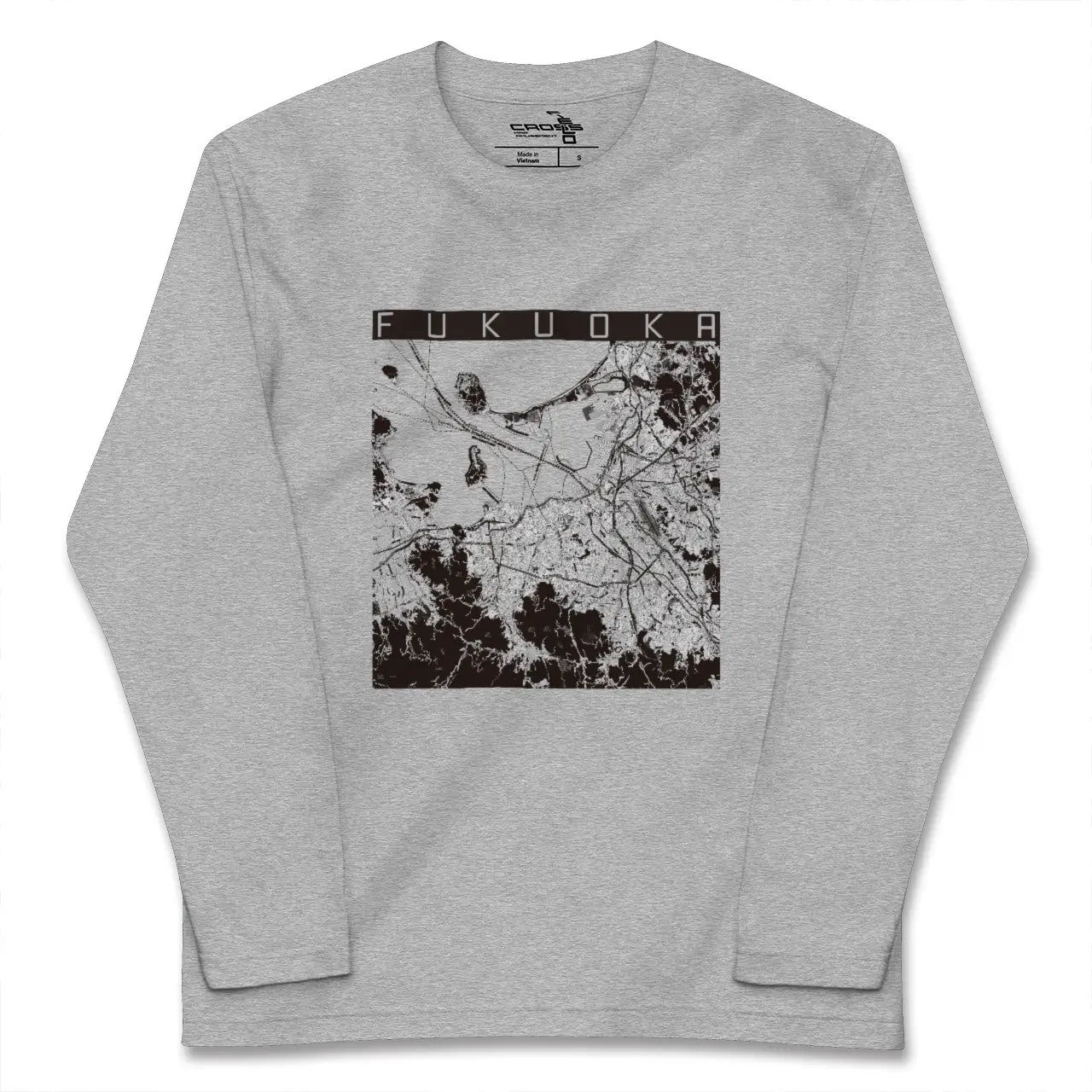 【福岡（福岡県）】地図柄ロングスリーブTシャツ