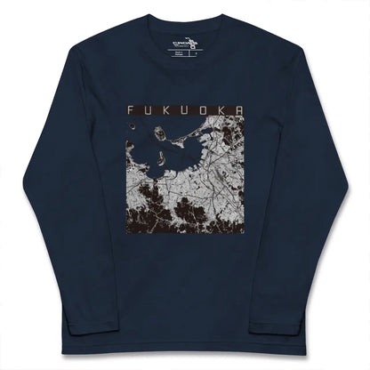 【福岡（福岡県）】地図柄ロングスリーブTシャツ