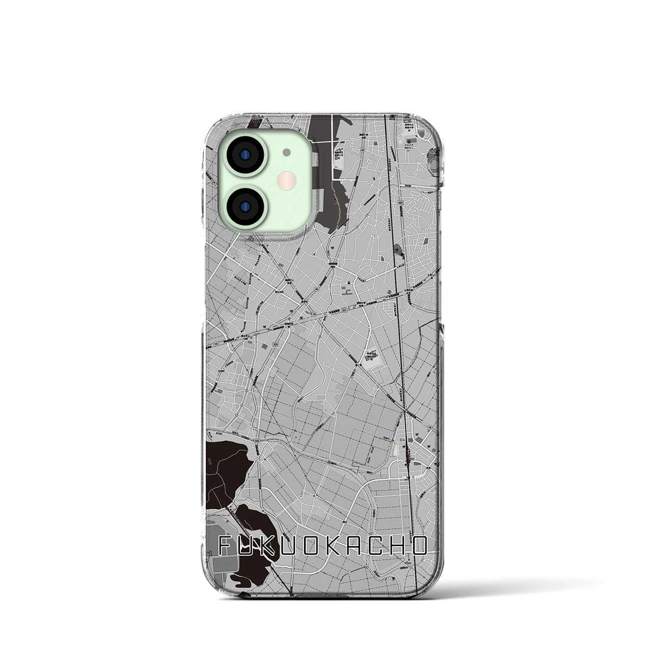 【福岡町（愛知県）】地図柄iPhoneケース（クリアタイプ）