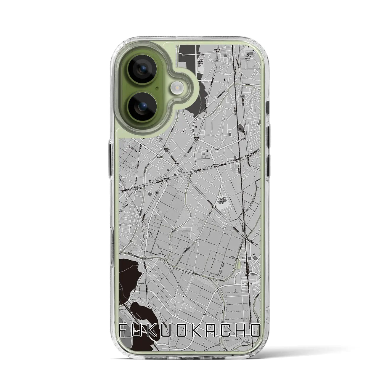 【福岡町（愛知県）】地図柄iPhoneケース（MagSafeタイプ）