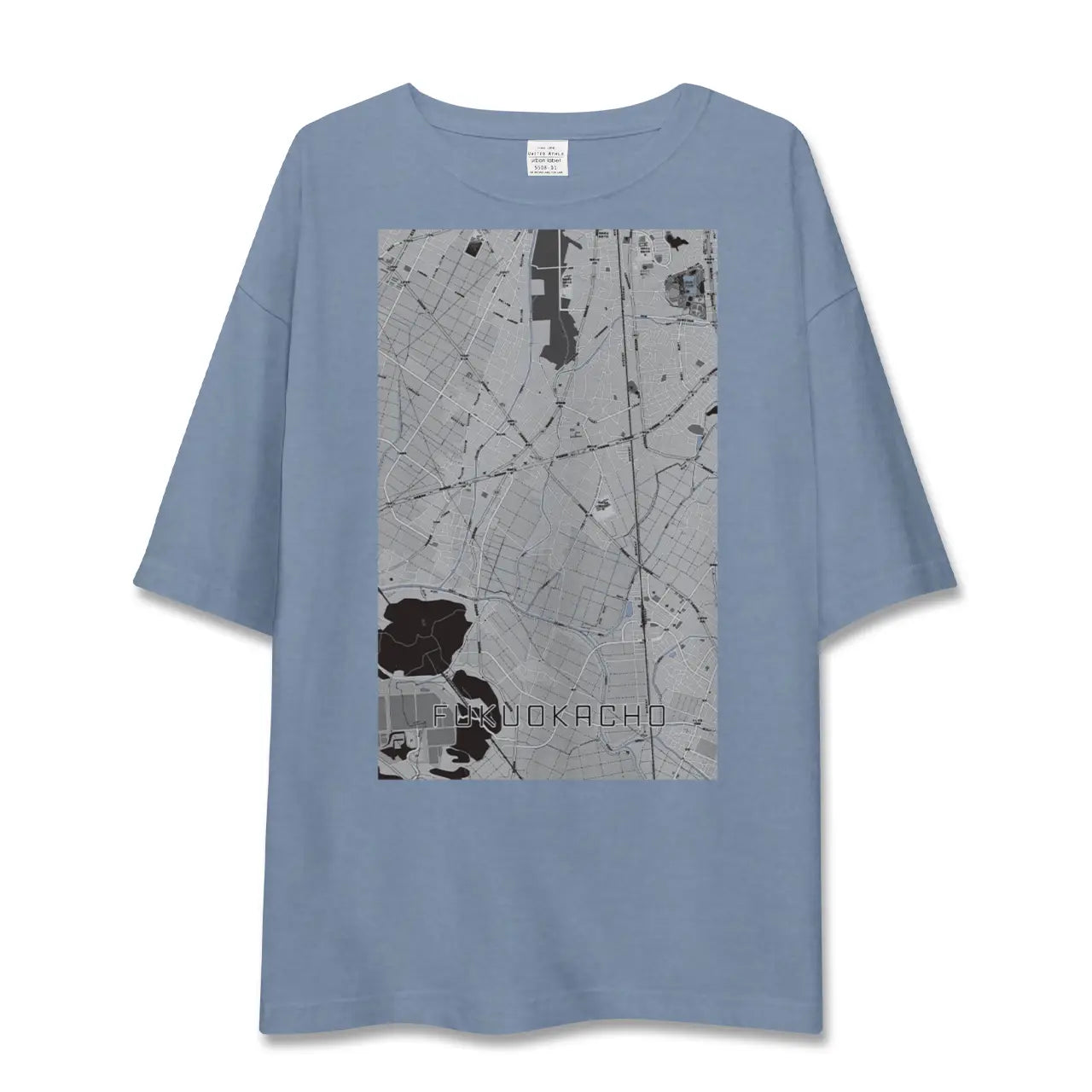 【福岡町（愛知県）】地図柄ビッグシルエットTシャツ
