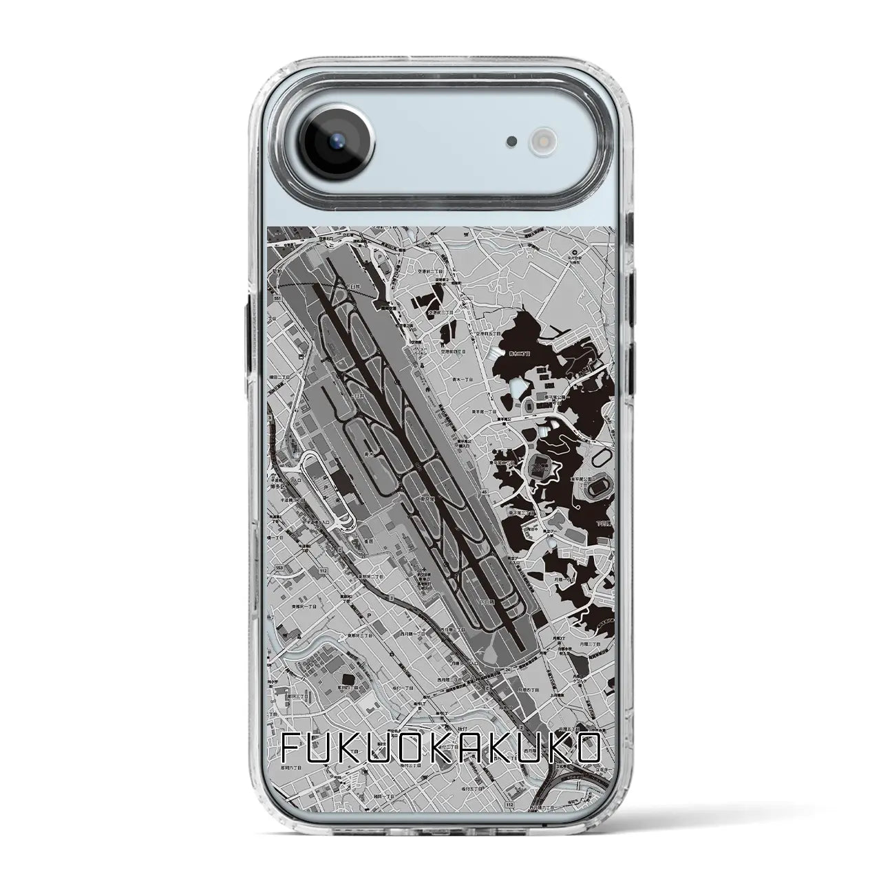 【福岡空港（福岡県）】地図柄iPhoneケース（MagSafeタイプ）