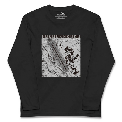 【福岡空港（福岡県）】地図柄ロングスリーブTシャツ
