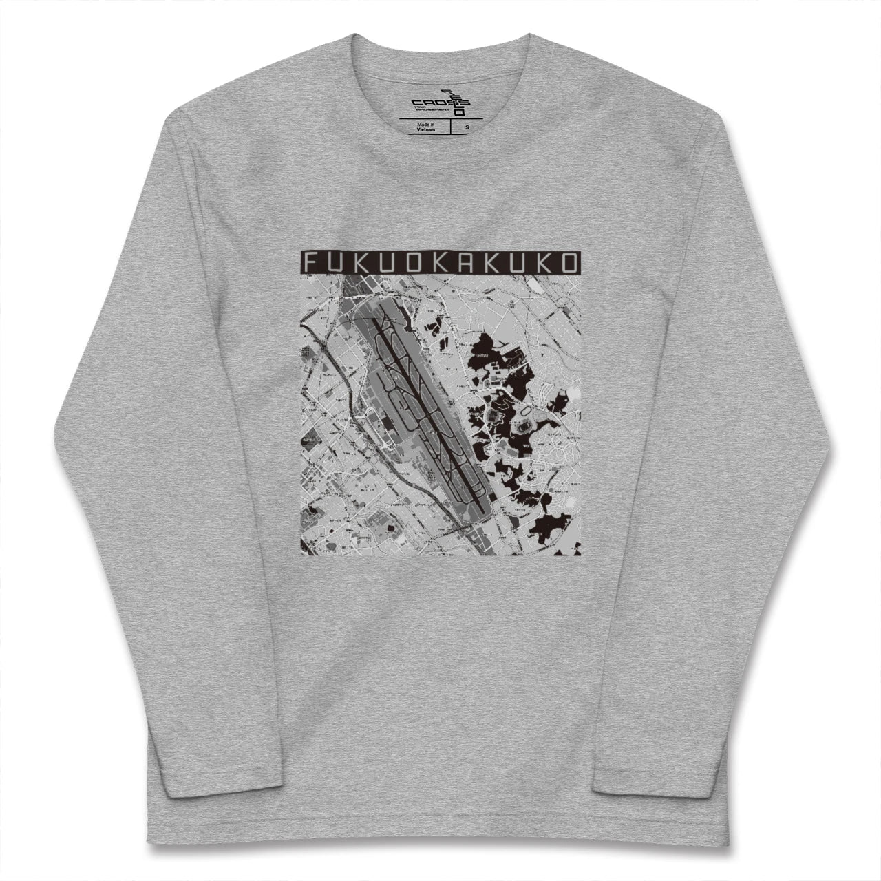 【福岡空港（福岡県）】地図柄ロングスリーブTシャツ