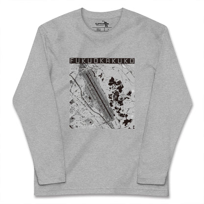 【福岡空港（福岡県）】地図柄ロングスリーブTシャツ