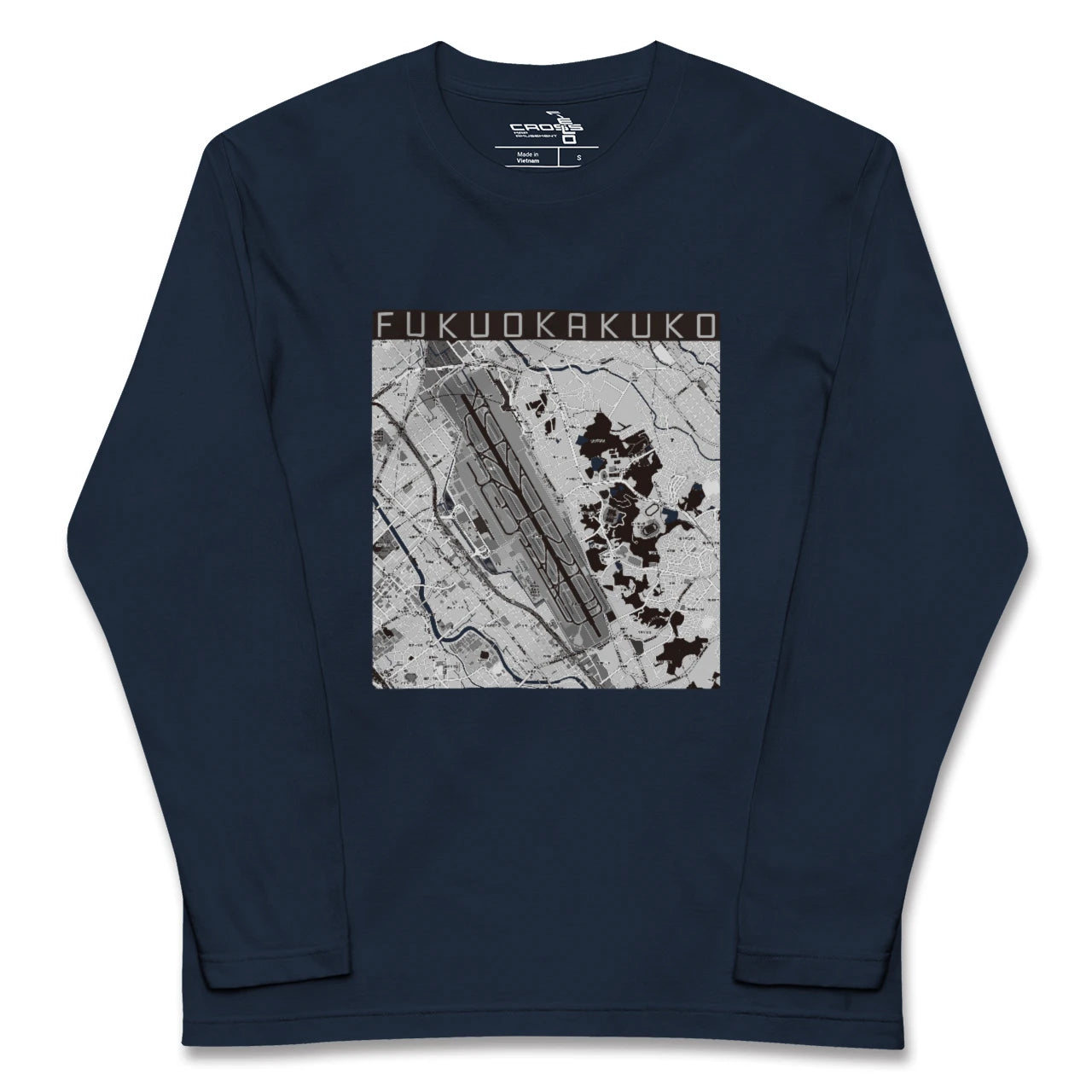 【福岡空港（福岡県）】地図柄ロングスリーブTシャツ