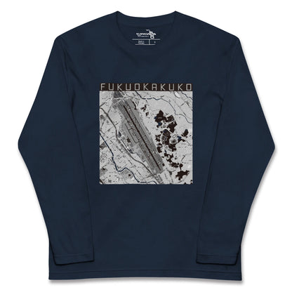 【福岡空港（福岡県）】地図柄ロングスリーブTシャツ