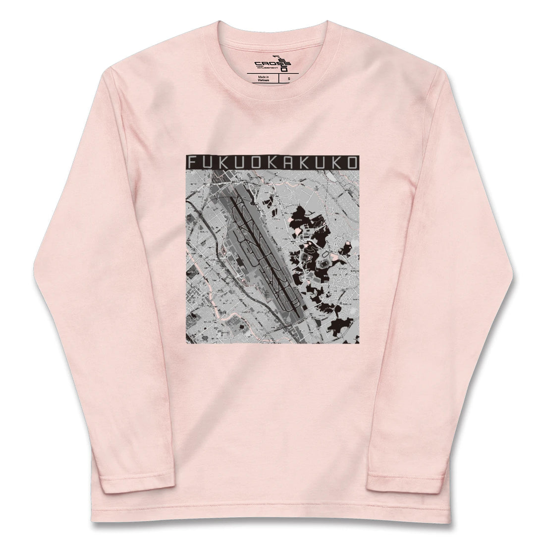 【福岡空港(福岡県)】地図柄ロングスリーブTシャツ