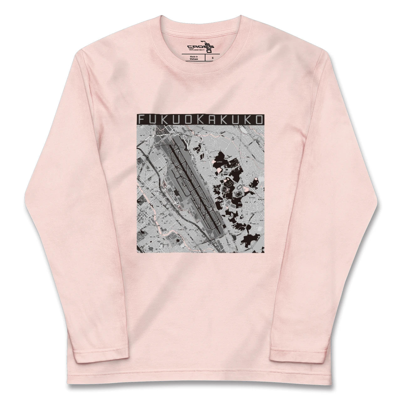 【福岡空港（福岡県）】地図柄ロングスリーブTシャツ