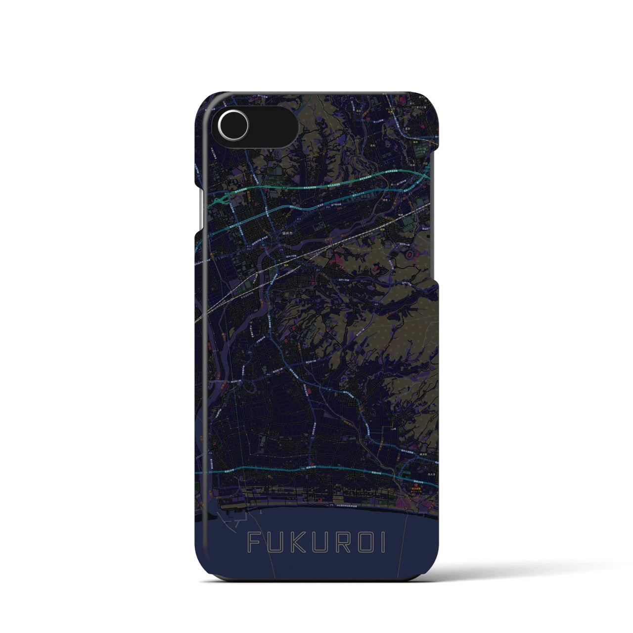 【袋井（静岡県）】地図柄iPhoneケース（バックカバータイプ）