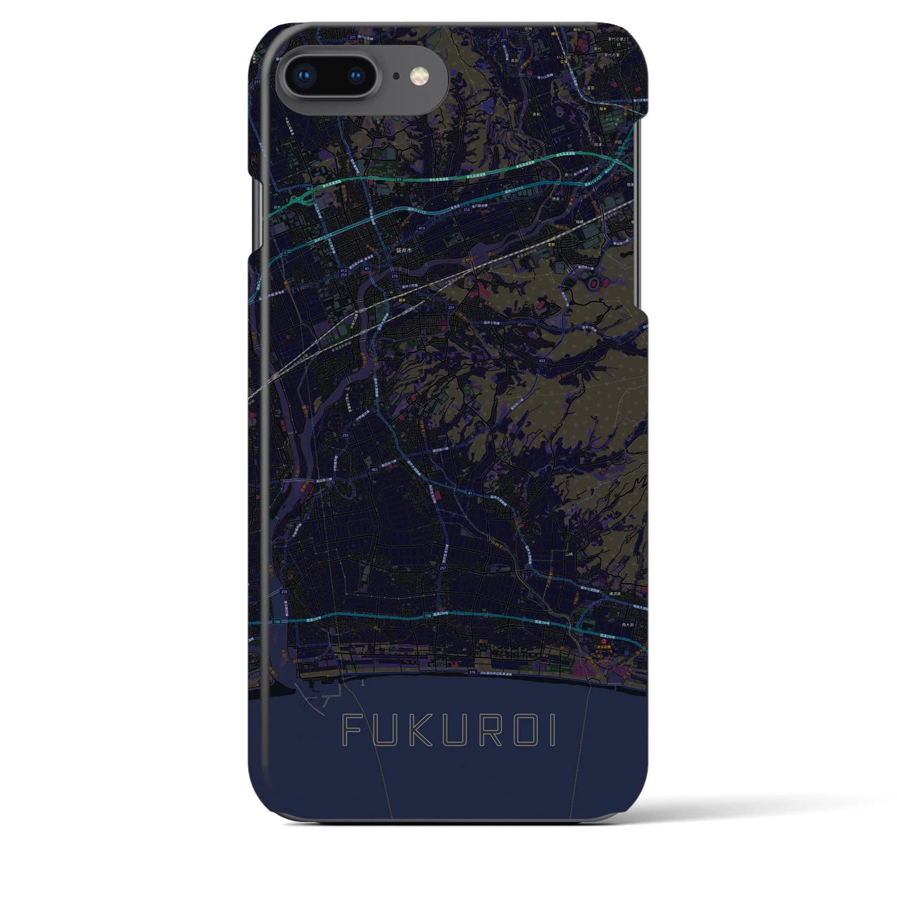 【袋井（静岡県）】地図柄iPhoneケース（バックカバータイプ）