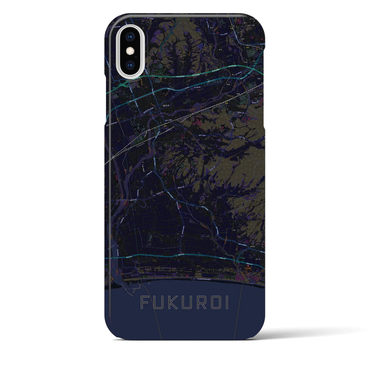 【袋井（静岡県）】地図柄iPhoneケース（バックカバータイプ）