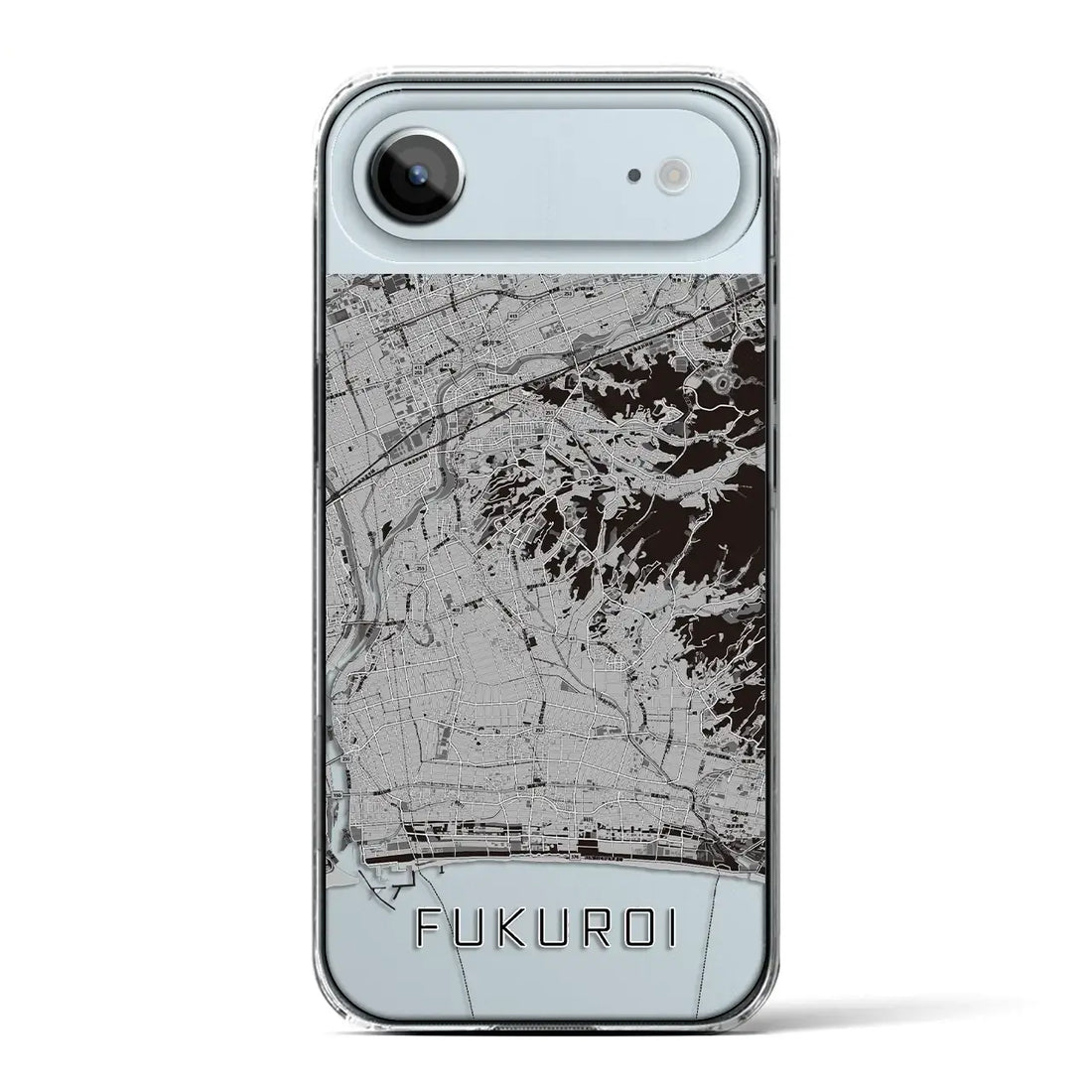 【袋井(静岡県)】地図柄iPhoneケース(クリアタイプ)モノトーン・iPhone 17 Pro Max 用