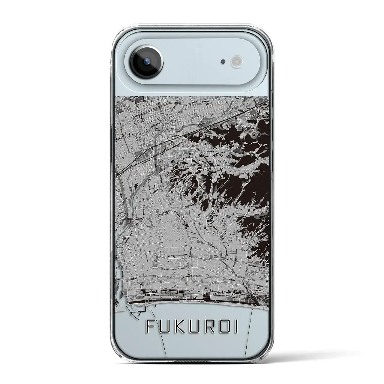 【袋井（静岡県）】地図柄iPhoneケース（クリアタイプ）モノトーン・iPhone 17 Pro Max 用