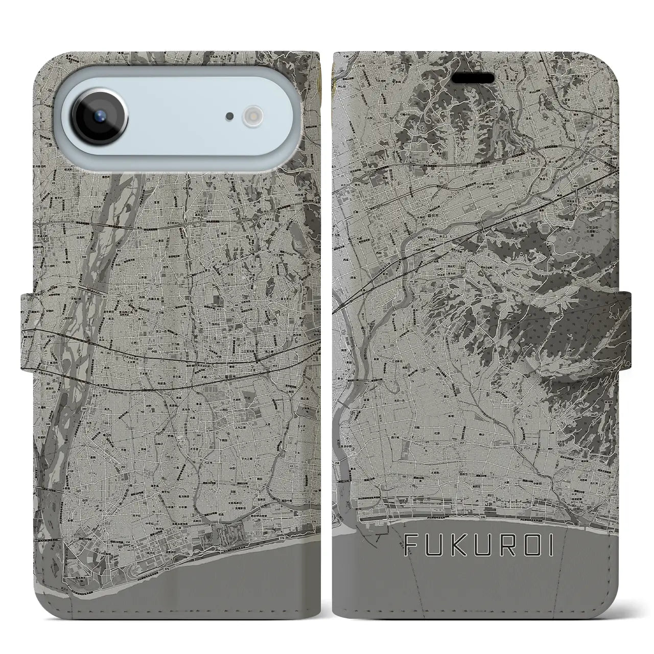 【袋井（静岡県）】地図柄iPhoneケース（手帳タイプ）