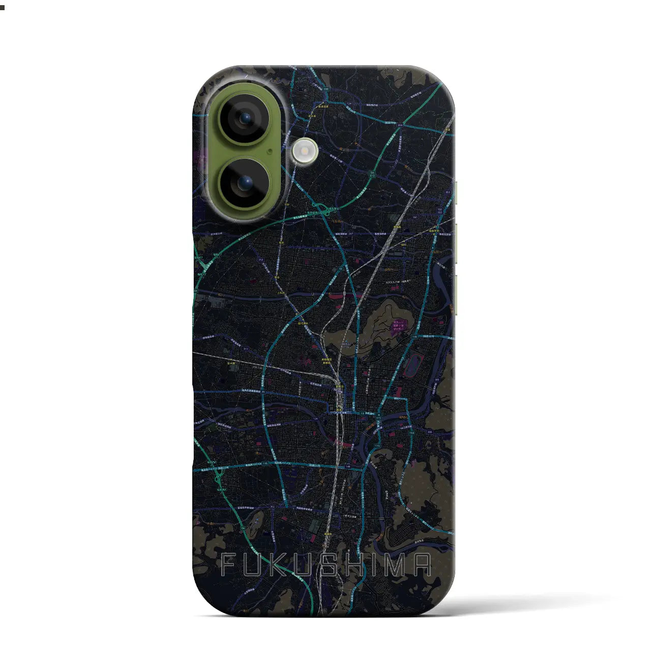 【福島（福島県）】地図柄iPhoneケース（バックカバータイプ）