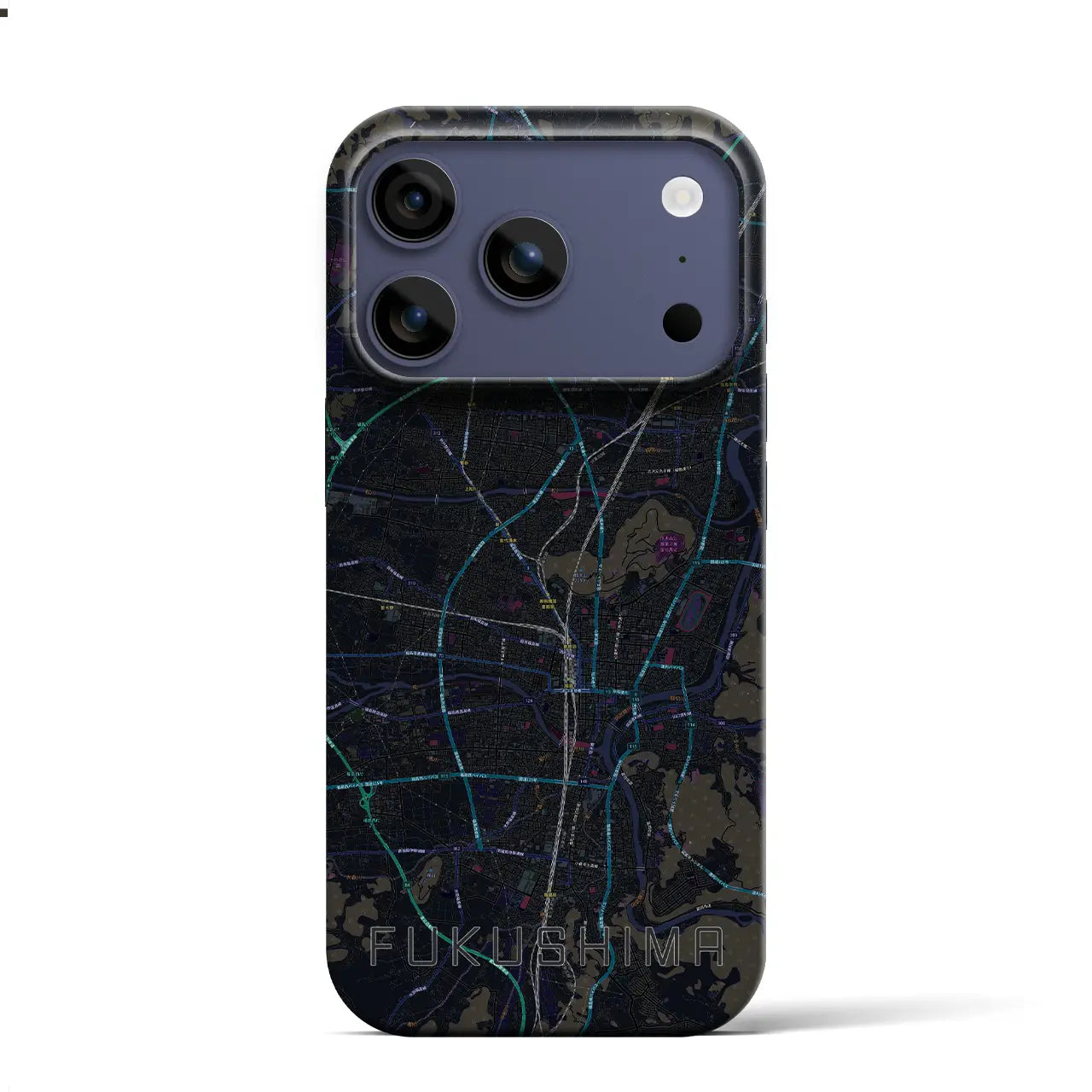 【福島（福島県）】地図柄iPhoneケース（バックカバータイプ）