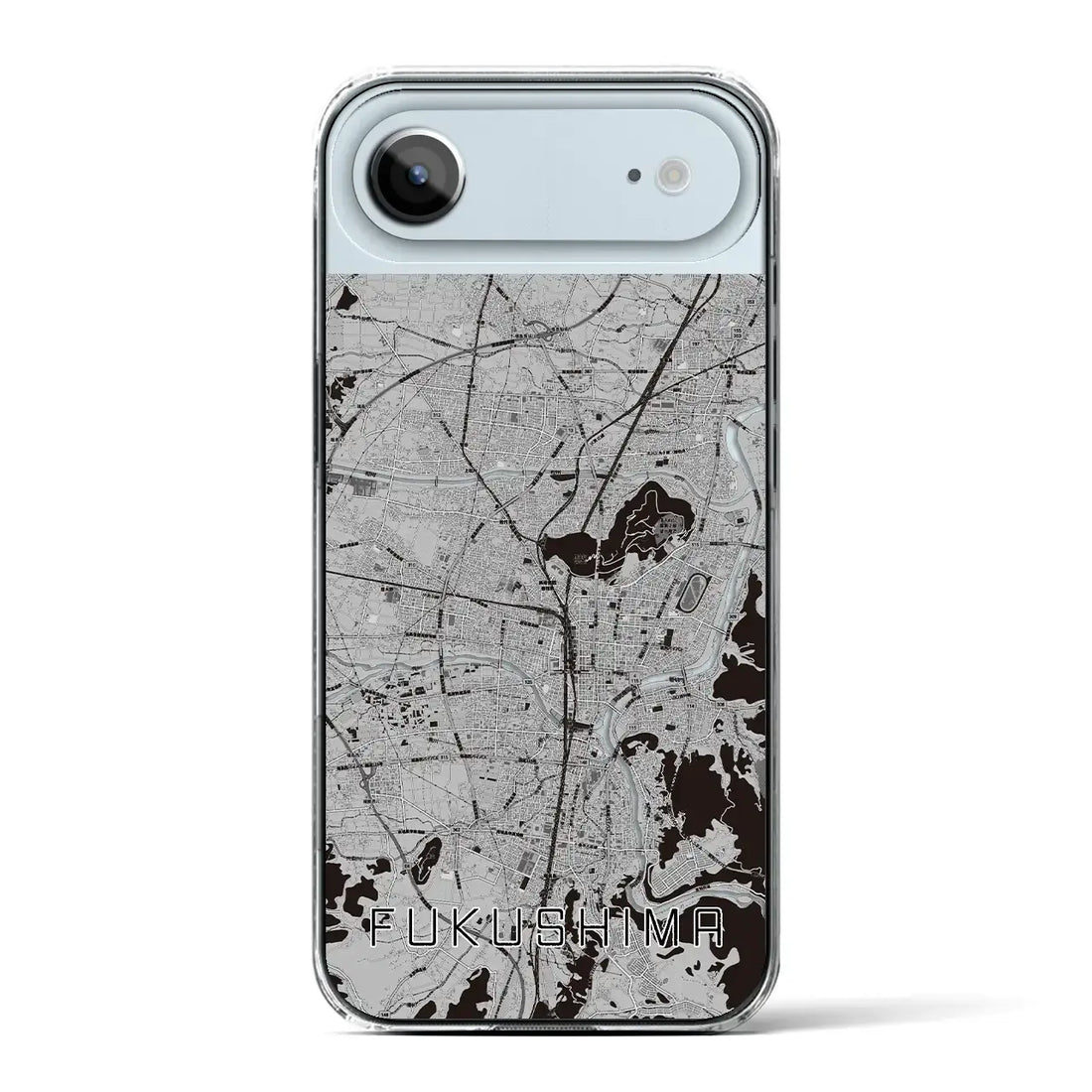 【福島(福島県)】地図柄iPhoneケース(クリアタイプ)モノトーン・iPhone 17 Pro Max 用