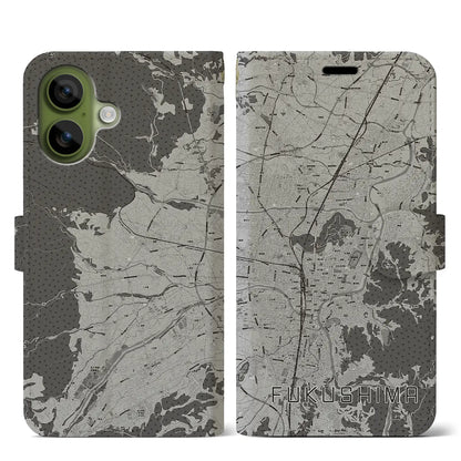 【福島（福島県）】地図柄iPhoneケース（手帳タイプ）