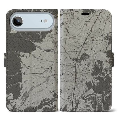 【福島（福島県）】地図柄iPhoneケース（手帳タイプ）