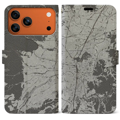 【福島（福島県）】地図柄iPhoneケース（手帳タイプ）