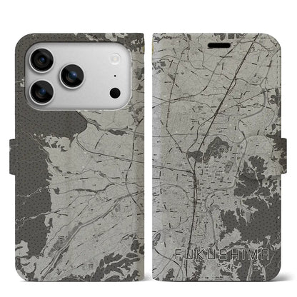 【福島（福島県）】地図柄iPhoneケース（手帳タイプ）