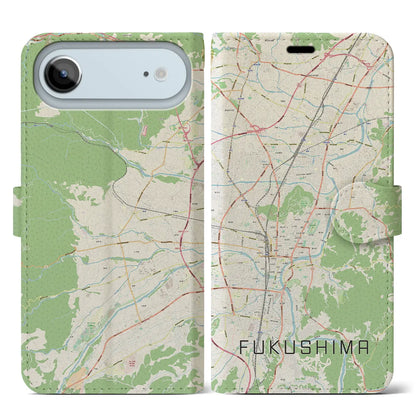 【福島（福島県）】地図柄iPhoneケース（手帳タイプ）