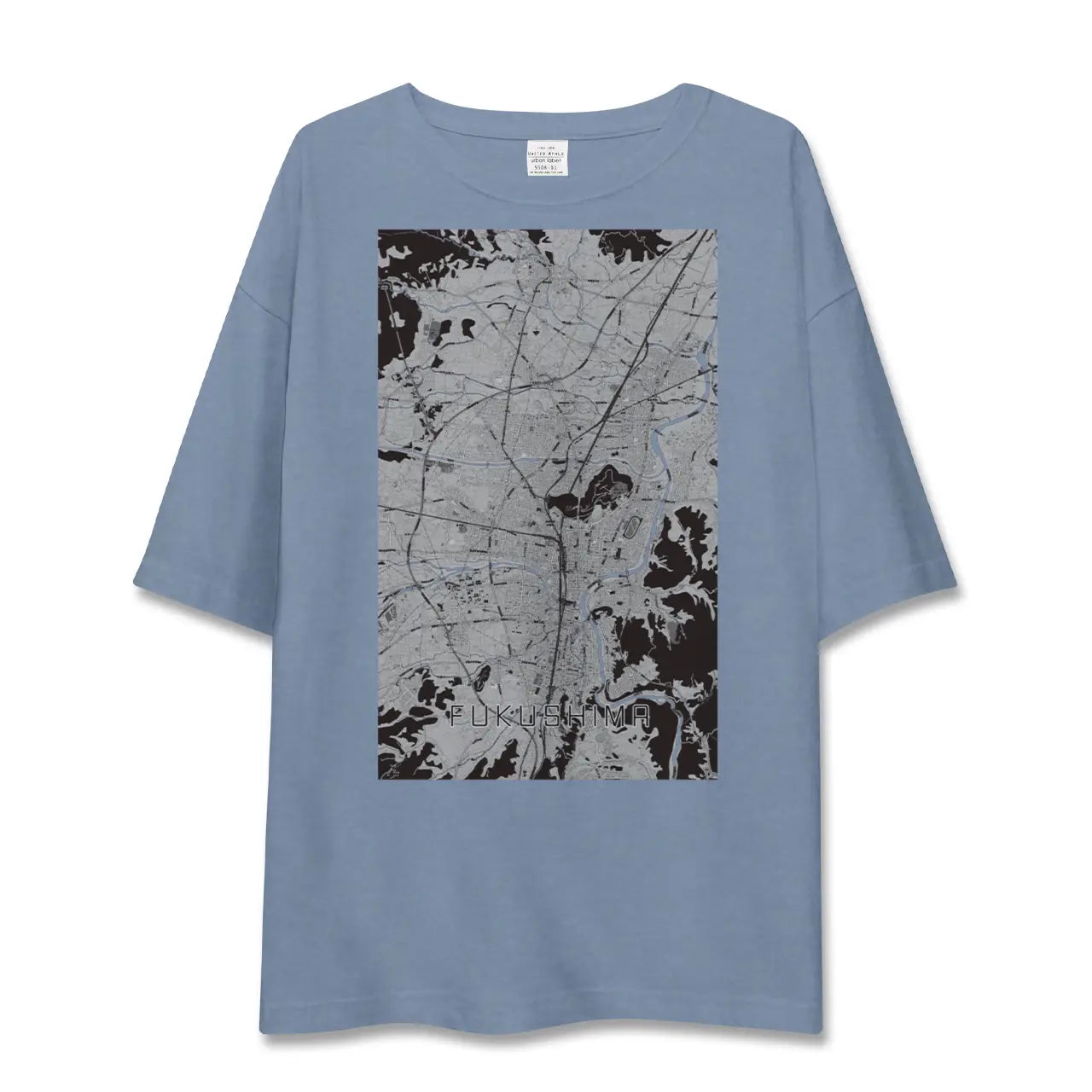 【福島（福島県）】地図柄ビッグシルエットTシャツ
