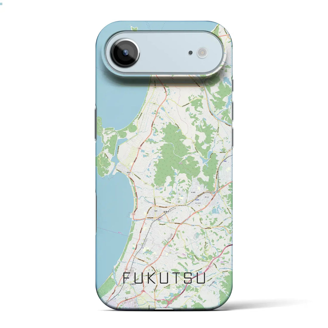 【福津（福岡県）】地図柄iPhoneケース（バックカバータイプ）ナチュラル・iPhone 17 Pro Max 用