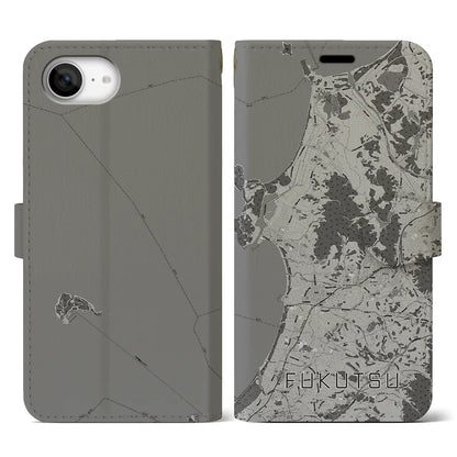 【福津（福岡県）】地図柄iPhoneケース（手帳タイプ）