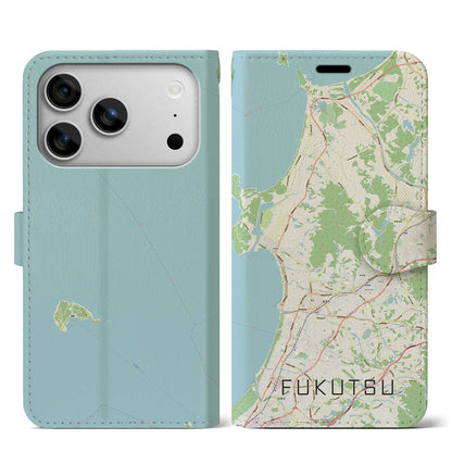 【福津（福岡県）】地図柄iPhoneケース（手帳タイプ）