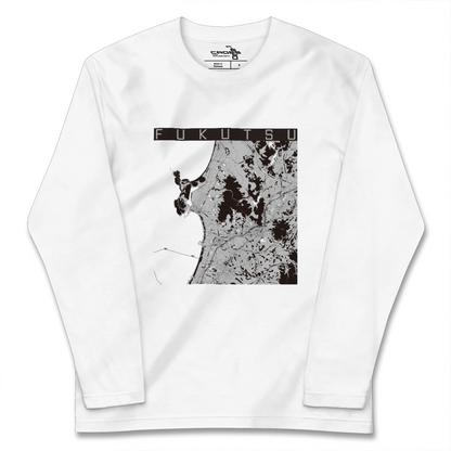 【福津（福岡県）】地図柄ロングスリーブTシャツ
