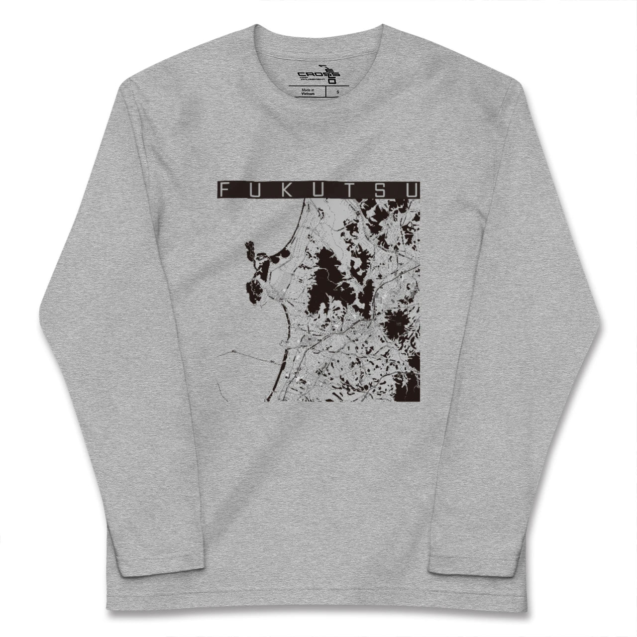 【福津（福岡県）】地図柄ロングスリーブTシャツ