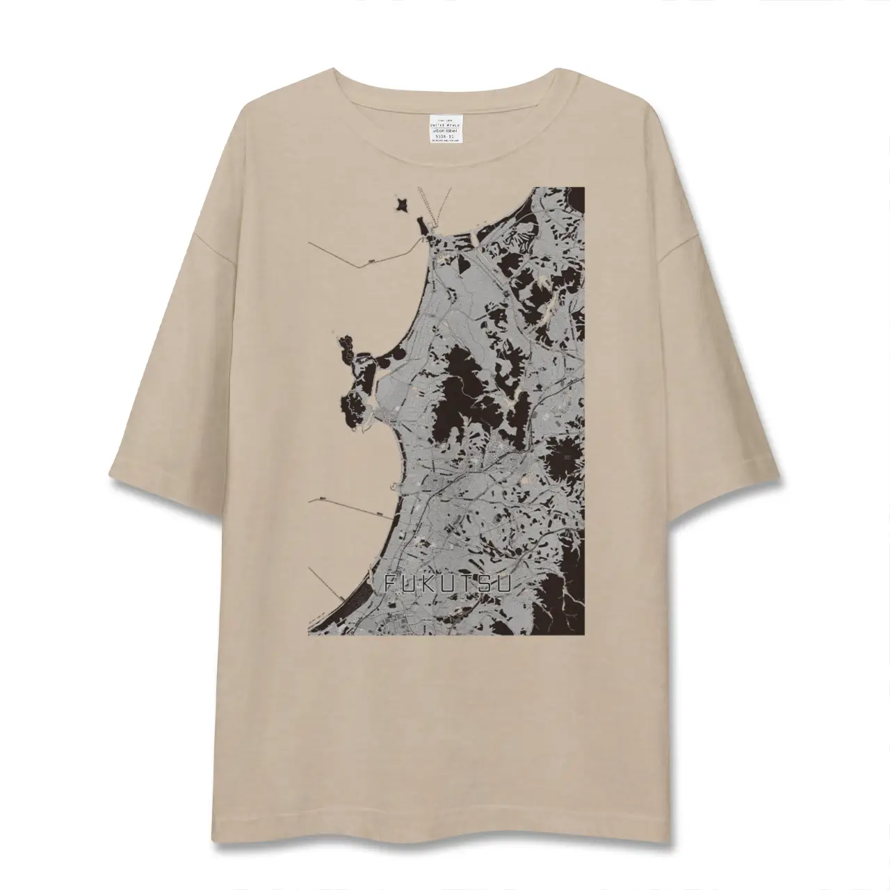 【福津（福岡県）】地図柄ビッグシルエットTシャツ