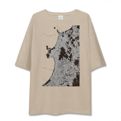 【福津（福岡県）】地図柄ビッグシルエットTシャツ