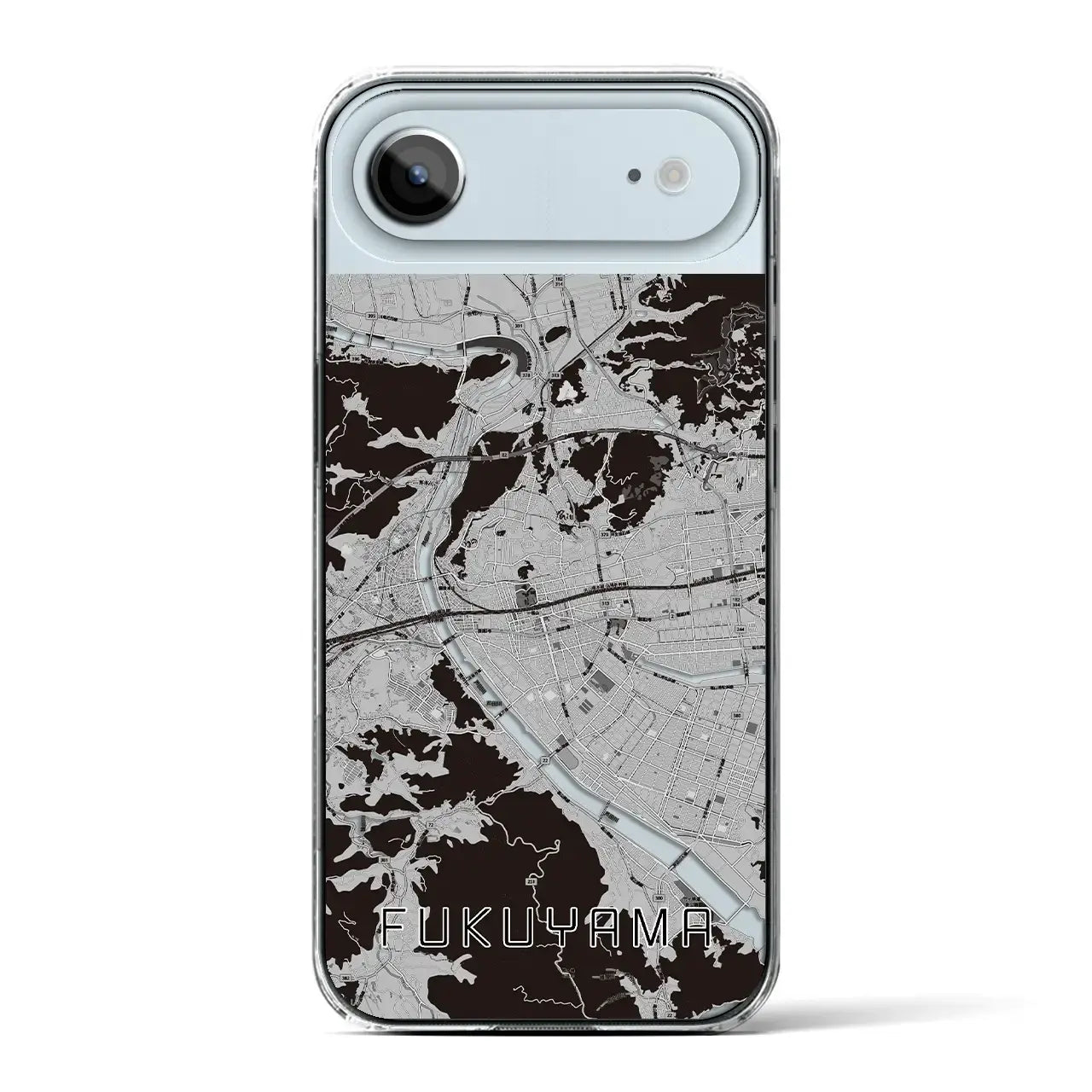 【福山（広島県）】地図柄iPhoneケース（クリアタイプ）