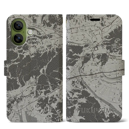 【福山（広島県）】地図柄iPhoneケース（手帳タイプ）