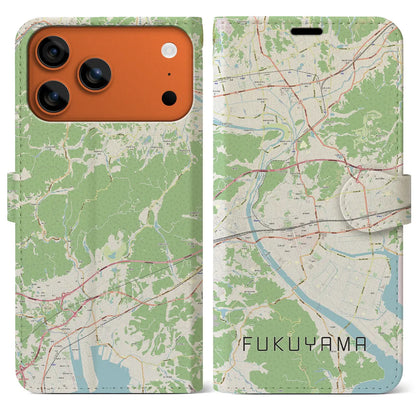 【福山（広島県）】地図柄iPhoneケース（手帳タイプ）