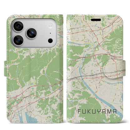 【福山（広島県）】地図柄iPhoneケース（手帳タイプ）