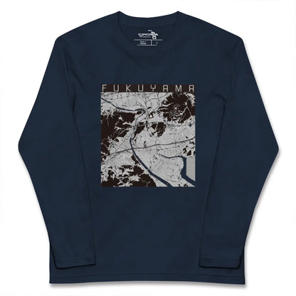 【福山（広島県）】地図柄ロングスリーブTシャツ