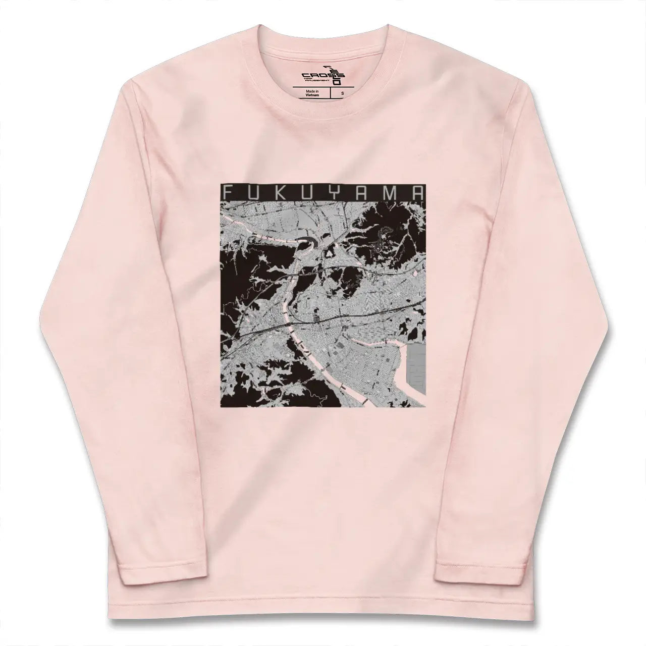 【福山（広島県）】地図柄ロングスリーブTシャツ