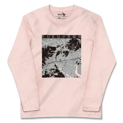 【福山（広島県）】地図柄ロングスリーブTシャツ