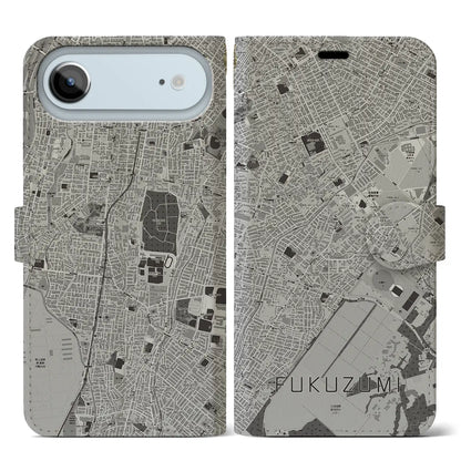 【福住（北海道）】地図柄iPhoneケース（手帳タイプ）