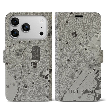 【福住（北海道）】地図柄iPhoneケース（手帳タイプ）